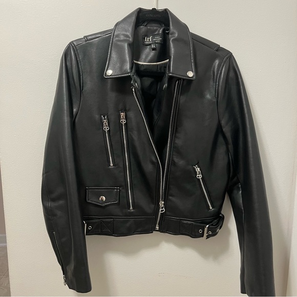 ZARA TRF FAUX LEATHER MOTO JACKET - Picture 2 of 10
